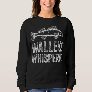 Sweatshirt Lucky Ice Fishing Walleye Whisperer Pêcheur 2
