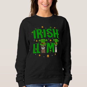 Sweatshirt Lucky Irish Llama Drôle Jour de la Saint Patrick S