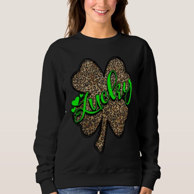 Sweatshirt Lucky Mama St Patricks  St Patty's Day Mom Outfit (Devant)