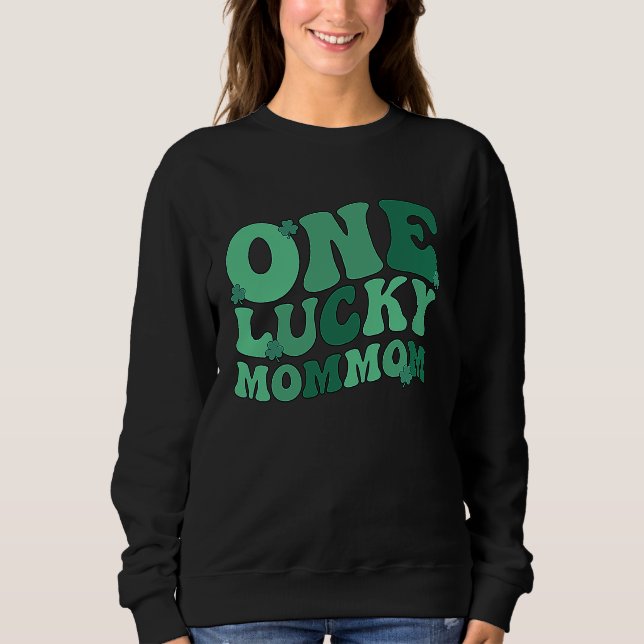 Sweatshirt Lucky Mommom Grandmother St Patrick's Day Mommom G (Devant)
