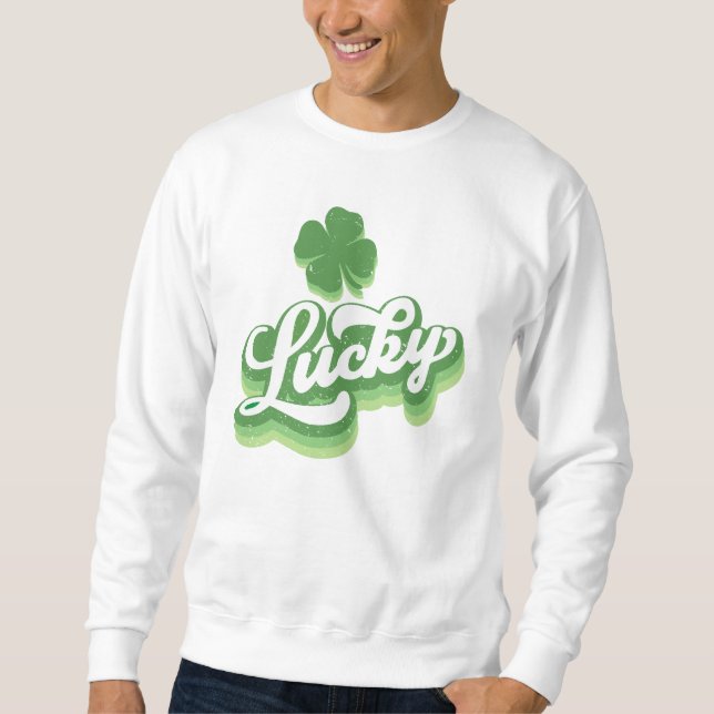 Sweatshirt Lucky Shamrock St Patrick's Day Irish (Devant)
