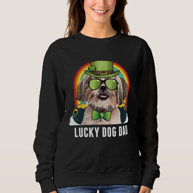 Sweatshirt Lucky Shih Tzu Dog Dad St Patricks Day (Devant)