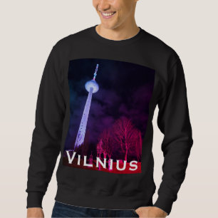 Sweatshirt Lueur de l'horizon : Vilnius, Lituanie Tour de tél