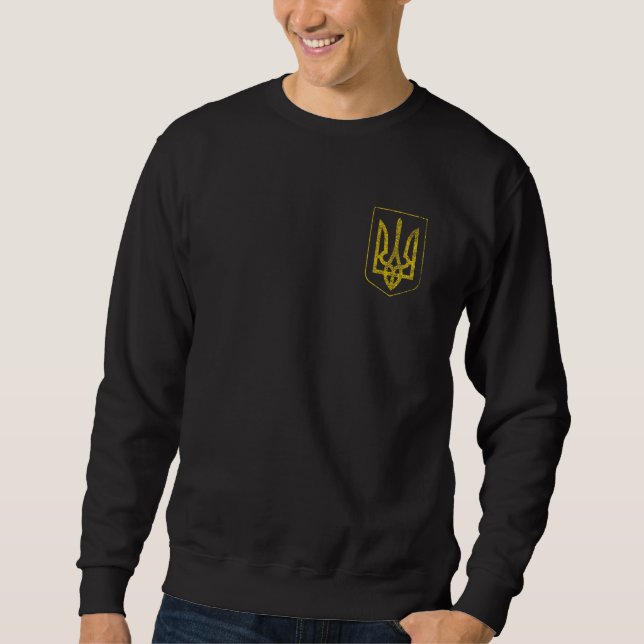 SWEATSHIRT L'UKRAINE FIER LE DRAPEAU UKRAINIEN ARMES RUSSIE O (Devant)