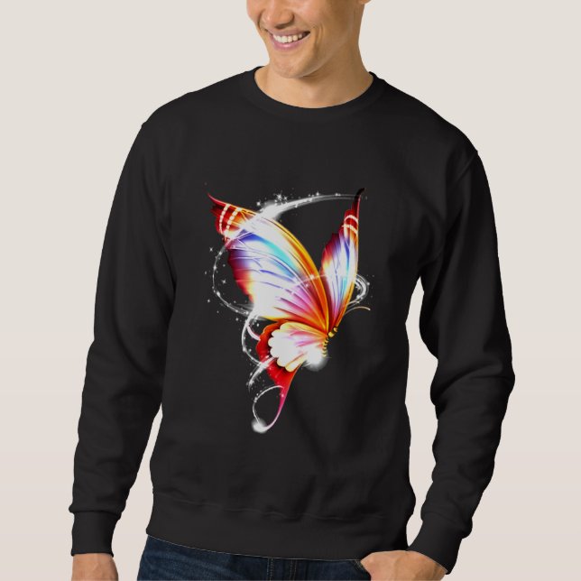 Sweatshirt Lumière papillon colorée (Devant)