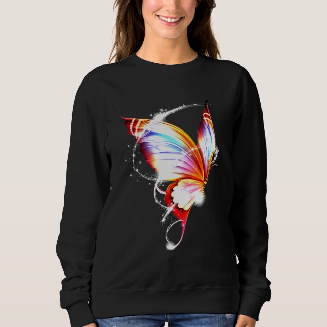 Sweatshirt Lumière papillon colorée (Devant)
