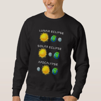 Sweatshirt Lunaire Eclipse Solaire Eclipse Apocalypse Drôle S