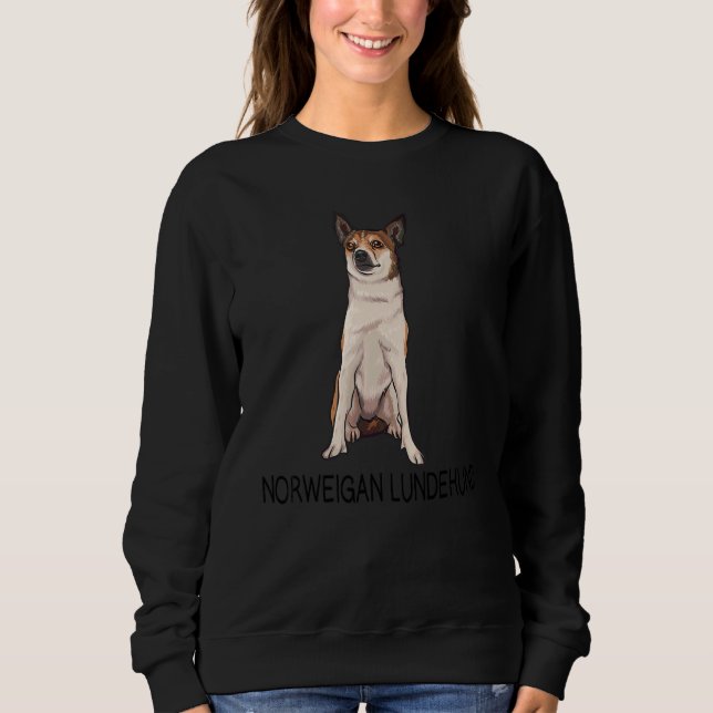 Sweatshirt Lundehund norvégien Chien fou (Devant)
