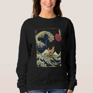Sweatshirt Lundehund norvégien Vague de Kanagawa japonais Drô