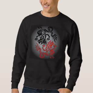 Sweatshirt Lune de dragon de Yin/Yang/surf de sundragon