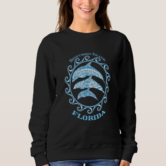 Sweatshirt Lune de miel Floride Tribal Dolphins Océan Ani (Devant)
