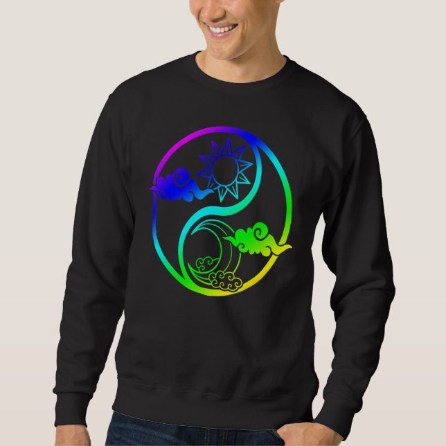Sweatshirt Lune Et Soleil Om Arbre De Vie Bouddhiste Mandala  (Devant)