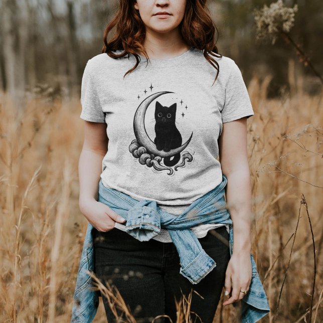 Sweatshirt Lune Familière - Chat Noir sur Crescent Moon (Créateur téléchargé)