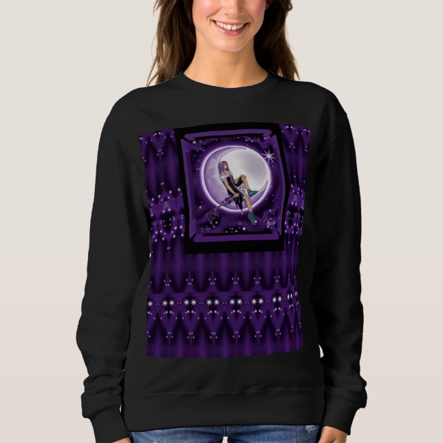 Sweatshirt Lune violette (Devant)