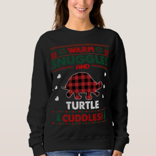 Sweatshirt Lunettes chaudes Turtle Lover Cadeaux Noël moche N