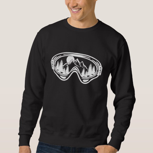 Sweatshirt Lunettes de snowboard Ski Montagne enneigée Hiver  (Devant)
