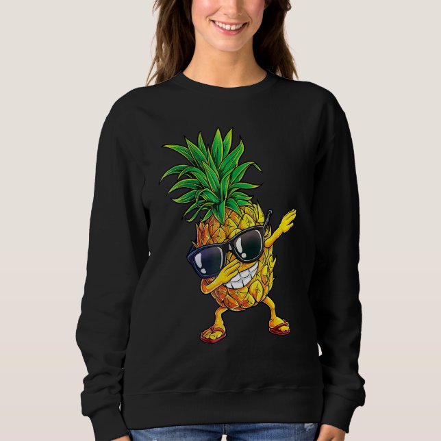 Sweatshirt Lunettes de soleil à ananas Dabbing Aloha Plages H (Devant)
