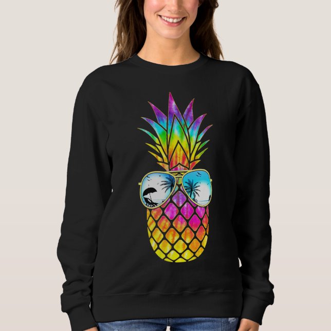 Sweatshirt Lunettes de soleil à l'ananas Plages d'Aloha Hawai (Devant)