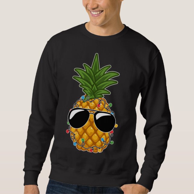 Sweatshirt Lunettes de soleil à l'ananas tropicale en J (Devant)
