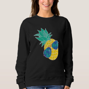 Sweatshirt Lunettes de soleil ananas Plages d'Aloha Hipster H