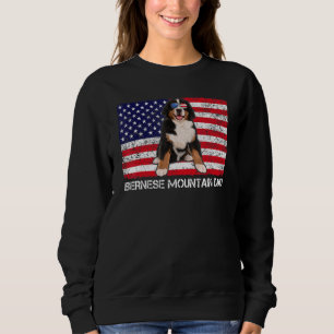 Sweatshirt Lunettes de soleil Bernese Mountain Papa Drapeau A