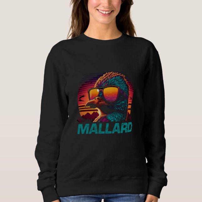 Sweatshirt Lunettes de soleil cool Retro Mallard (Devant)