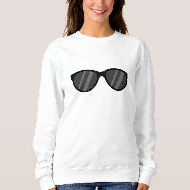 Sweatshirt Lunettes de soleil de dessin cool (Devant)