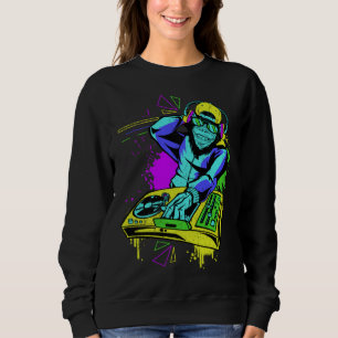 Sweatshirt Lunettes de soleil de fête de musique DJ Monkey Fu