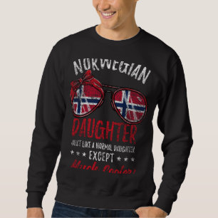 Sweatshirt Lunettes de soleil de fille norvégienne Cool Famil