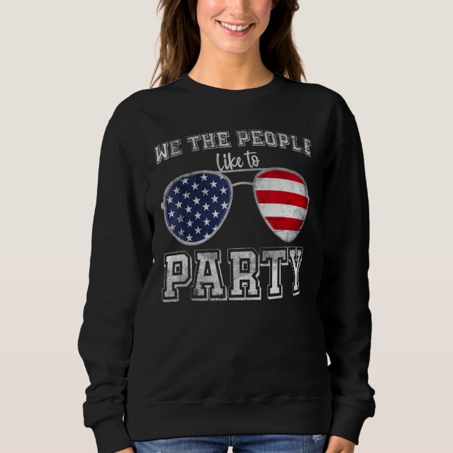 Sweatshirt Lunettes de soleil de la 4 juillet cool 1 (Devant)