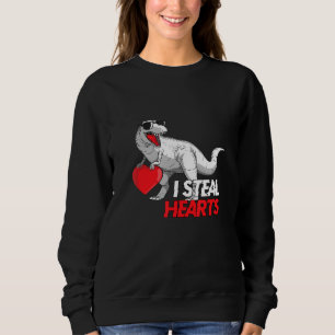 Sweatshirt Lunettes de soleil Dinosaure mignonne I Steal Hear
