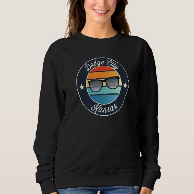 Sweatshirt Lunettes de soleil Dodge City Kansas Ks Vacances S (Devant)