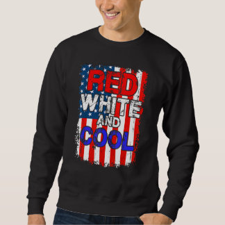 Sweatshirt Lunettes De Soleil Drapeau Américain Rouge Blanc E