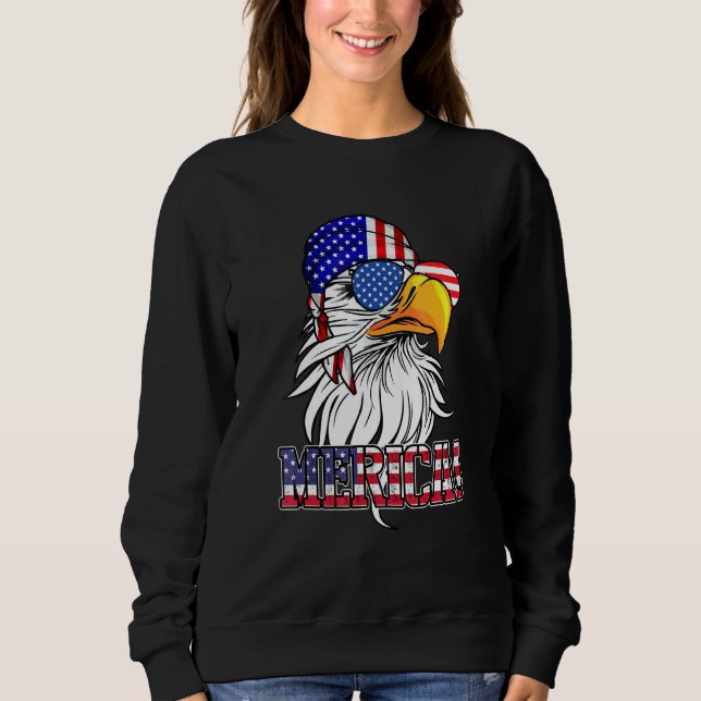 Sweatshirt Lunettes de soleil Eagle Bandana Us Drapeau Améric (Devant)