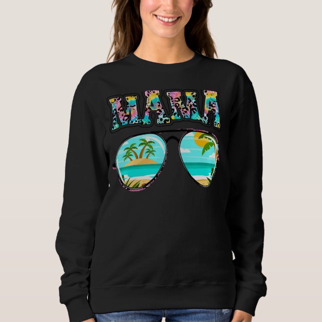 Sweatshirt Lunettes de soleil Leopard été Mama's Day Summe (Devant)