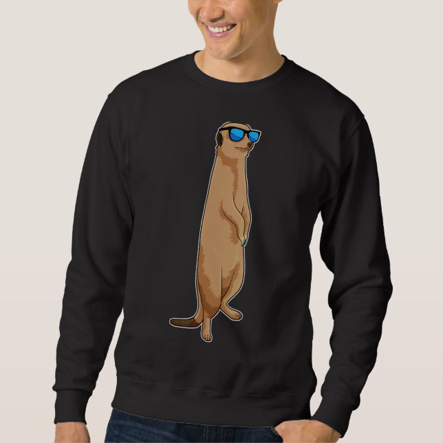 Sweatshirt Lunettes de soleil Meerkat (Devant)