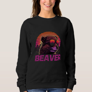 Sweatshirt Lunettes de soleil Retro cool Beaver
