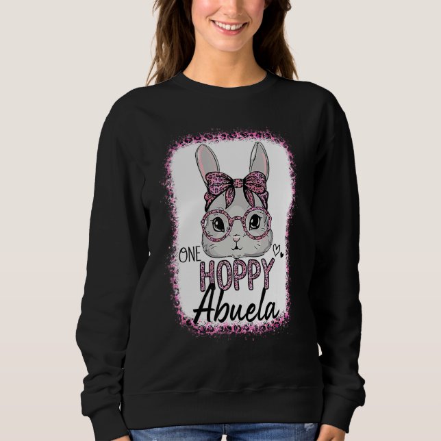 Sweatshirt Lunettes de soleil rose léopard Bunny One Hoppy A (Devant)