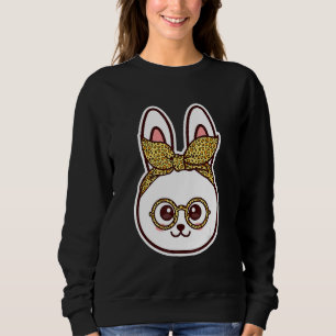 Sweatshirt Lunettes de soleil visage lapin Tie Dye Lunettes d