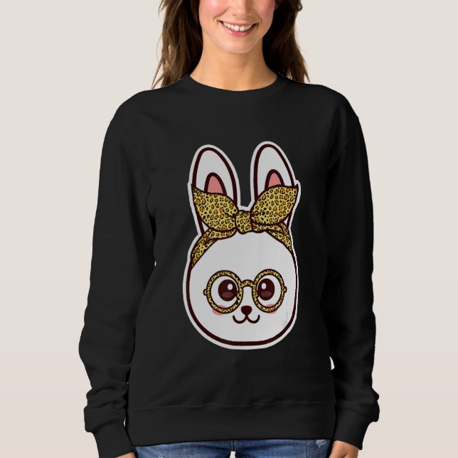 Sweatshirt Lunettes de soleil visage lapin Tie Dye Lunettes d (Devant)