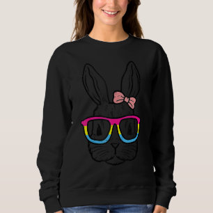 Sweatshirt Lunettes de visage de lapin Animal Lgbtq Pansexual