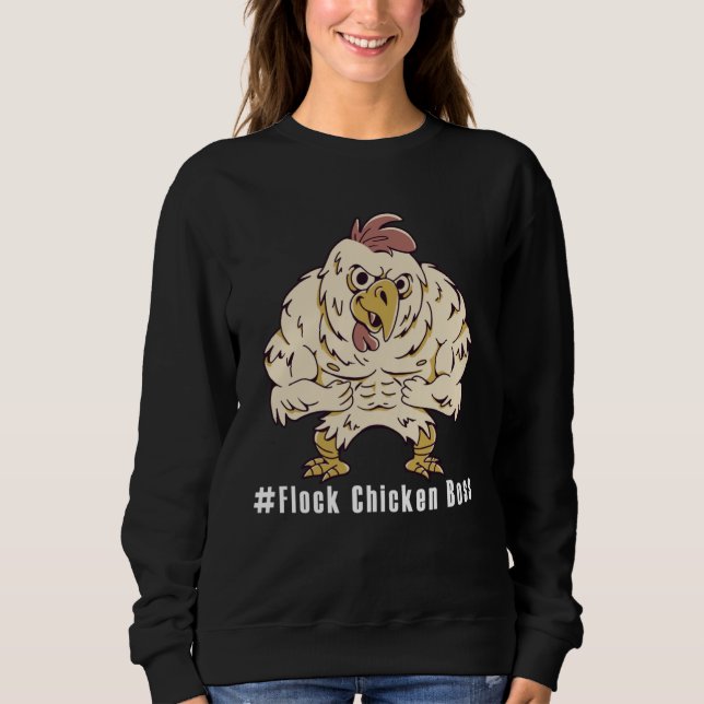 Sweatshirt Lustiges Chicken  Flock Chicken Boss  1 (Devant)