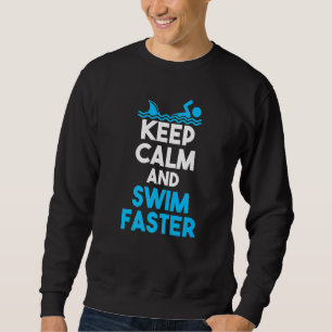Sweatshirt Lustiges Taucher Gardez Le Calme Et Nager Plus Vit
