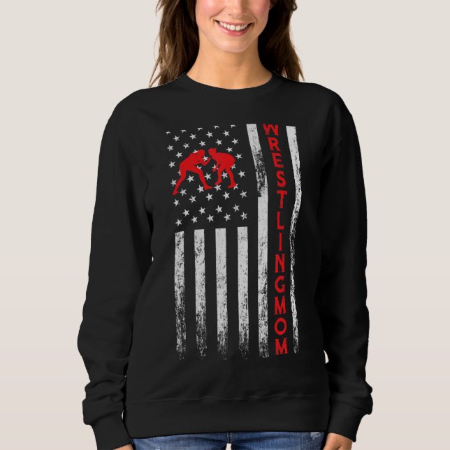 Sweatshirt Lutter Maman Lutter Mama Vintage drapeau américain (Devant)