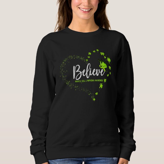 Sweatshirt Lymphome Mantle Lymphome Sensibilisation Papillon  (Devant)