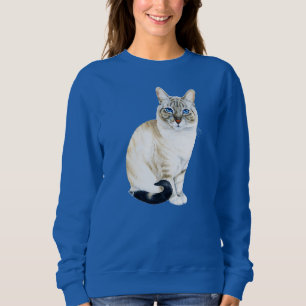 Sweatshirt Lynx Point Siamese Chat Personnalisé