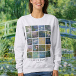 Sweatshirt Lys d'eau Claude Monet<br><div class="desc">Affiche de collage représentant des nymphes d'eau Claude Monet vintages peintures de paysages floraux.</div>