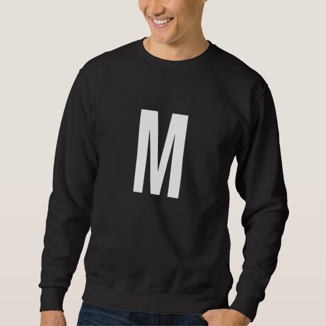 Sweatshirt M Letter Number Symbol Alphabet Initial (Devant)