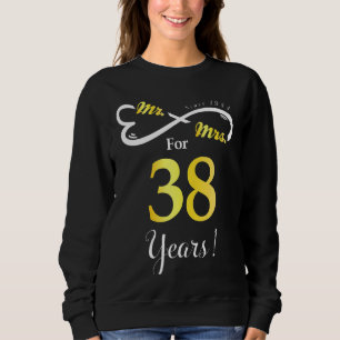 Sweatshirt M. Mme Infinite Amour Marié Anniversaire 38 Ans