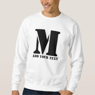 Sweatshirt M Monogramme Simple Moderne Minimaliste Personnali